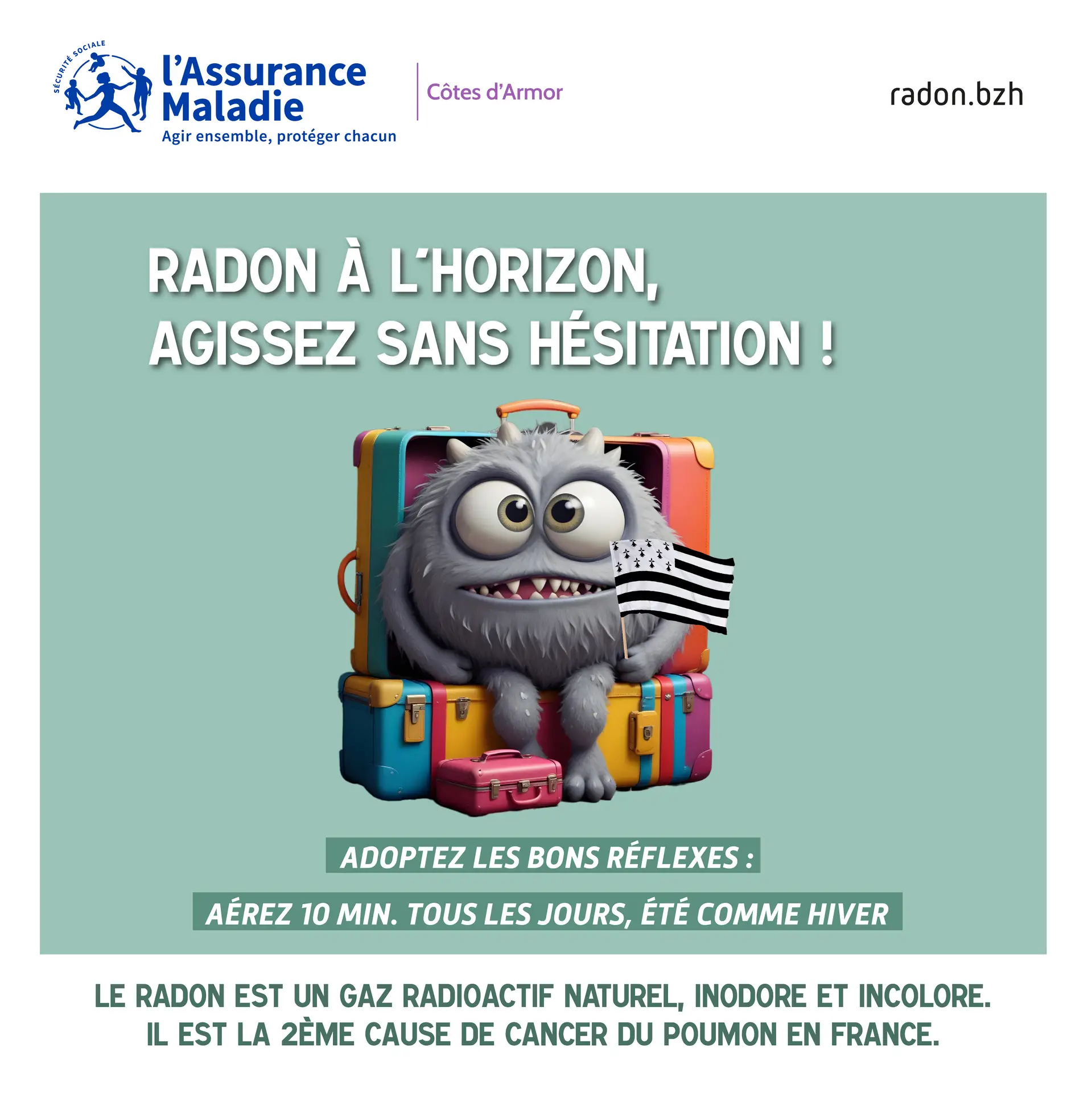 Radon à l'horizon, agissez sans hésitation !